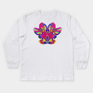 Psychedelic animal mashup alt Kids Long Sleeve T-Shirt